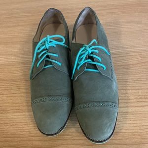 Mint and Olive Green Loafers
